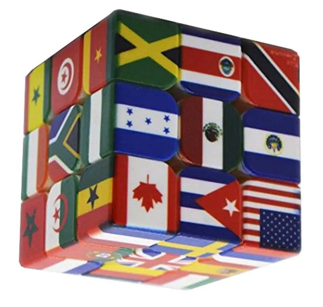 3x3x3 Magic Cube Multi-country Flag Elements Magic Cube Children's Gifts Educational Toys