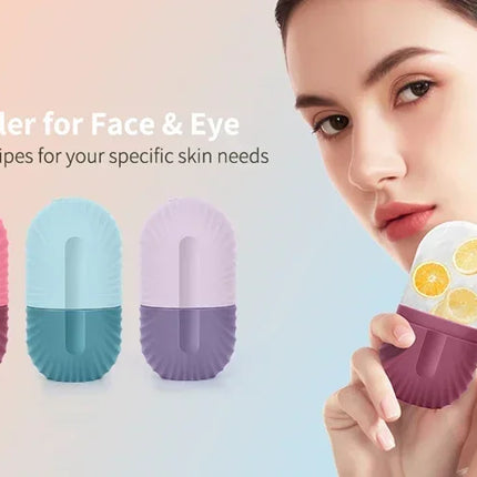 Ice Face Roller Ice Cube Beauty Massage Silicone Ice Mold For Eye Puffiness Ice Facial Roller Shrink Pores Multifunctional mold