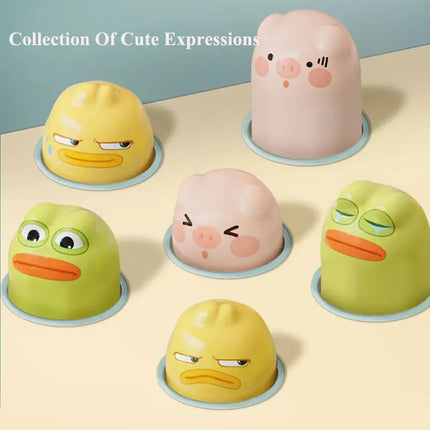 Montessori Animal Puzzle Toy – Duck/Frog/Pig with Hammer for Toddlers (12–24 Months)