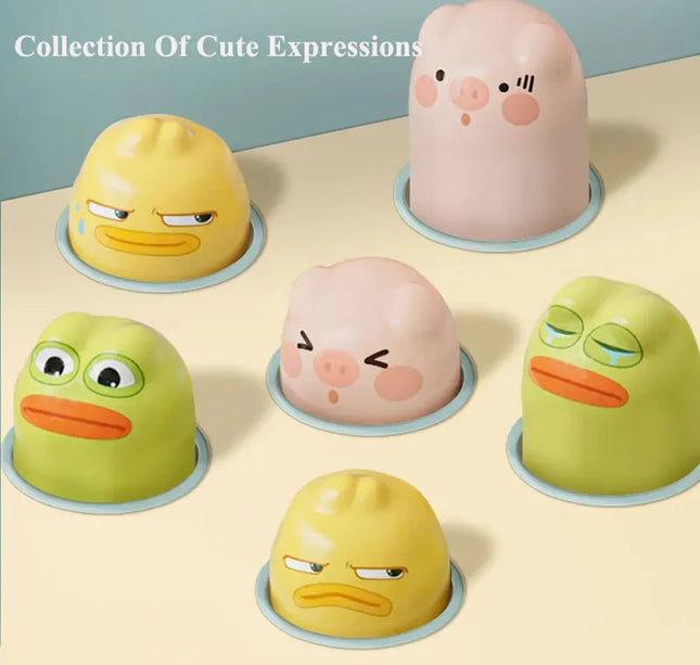 Montessori Animal Puzzle Toy – Duck/Frog/Pig with Hammer for Toddlers (12–24 Months)
