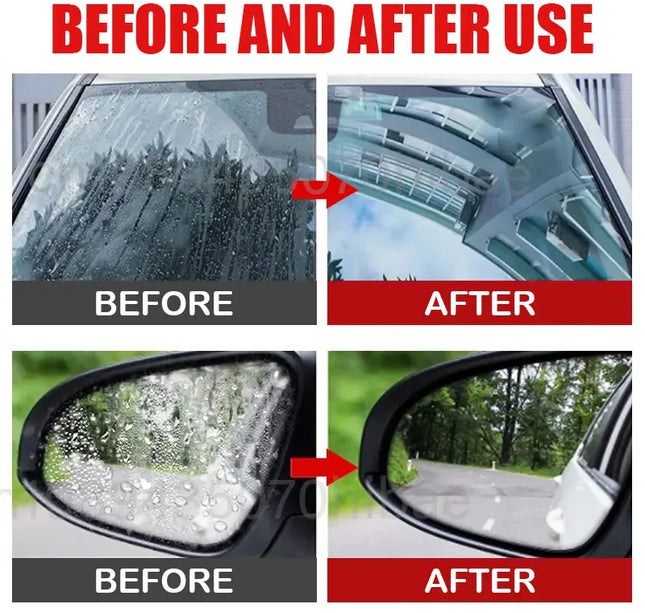 Nano Glass Coating Spray – Hydrophobic Rain Repellent & Oil Film Remover for Auto Glass