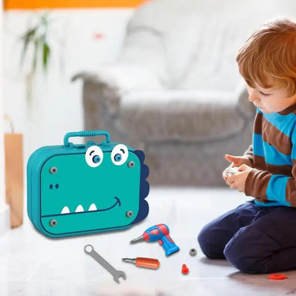 Children Toys Tool Set Electric Drill Screw Nut 3D Puzzle Toys Pretend Play Dinosaur Drilling Assembly Educational Toys for Boys
