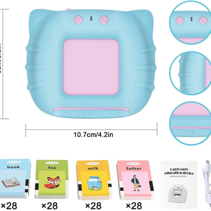 Early Education Flash Card Talking Flashcards for Kids Preschool Electronic Early Education Machine Gift Toddlers Montessori Toy