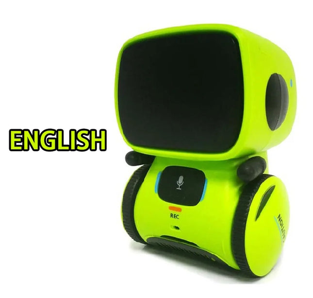 Intelligent RC Robot Toy – Interactive Voice & Touch Control with Russian, English & Spanish Versions for Educational Play