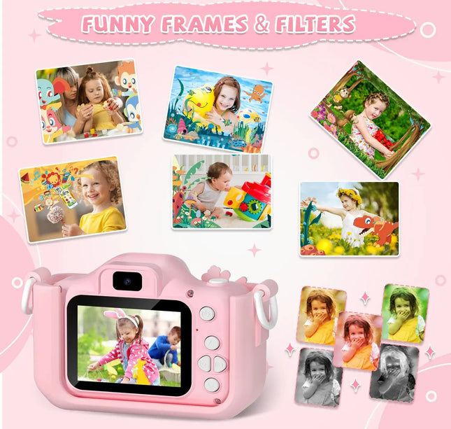 Children Camera 1080P HD Toddler Digital Video Camera 2.0-inch Kids Camera with Silicone Cases Toys for Christmas Birthday Gifts