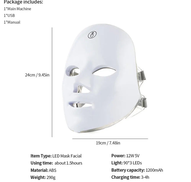 Face Neck Beauty Machine LED Skin Care Tool