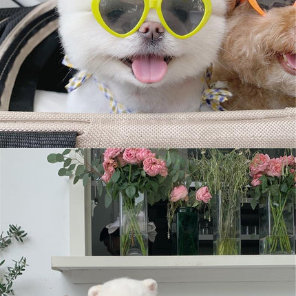New love pet glasses dog cat cute creative fashion sunglasses sunglasses with jewelry pet beauty decoration supplies