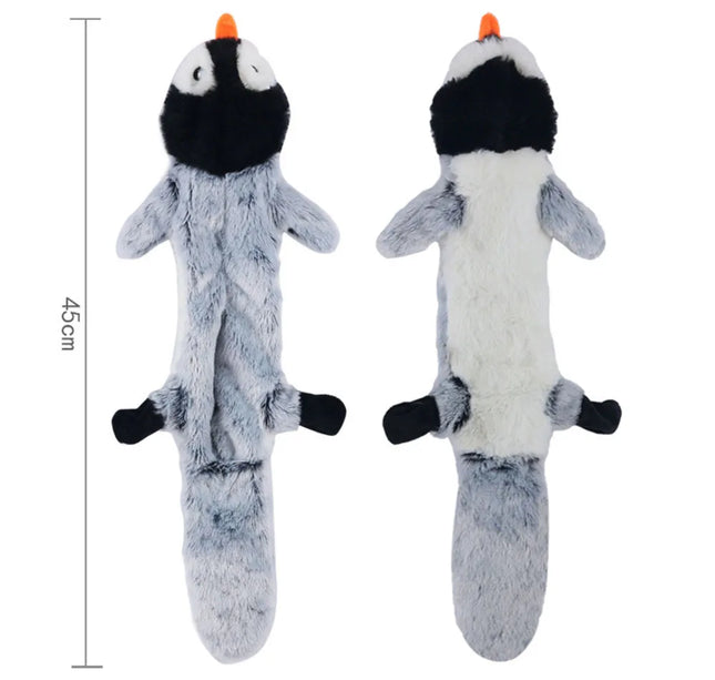 Funny Simulated Animal No Stuffing Dog Toy with Squeakers Durable Stuffingless Plush Squeaky Dog Chew Toy Crinkle Pet Squeak Toy