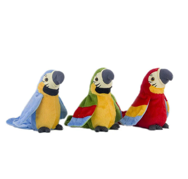 Talking Macaw Parrot Plush Toy – Electronic Repeating Stuffed Animal Bird for Kids & Pet Fun