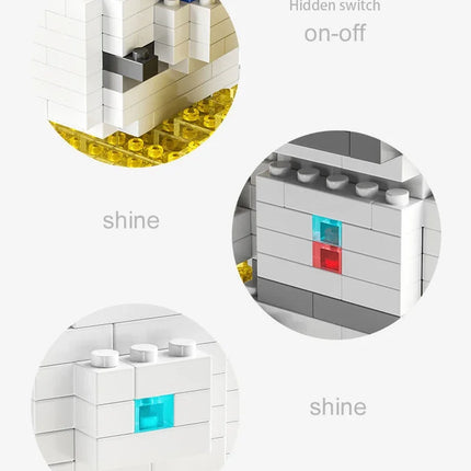 Knew Built Luminous Astronaut Moon Blocks – LED Micro Brick Building Set for Adults & Educational Tech Toy
