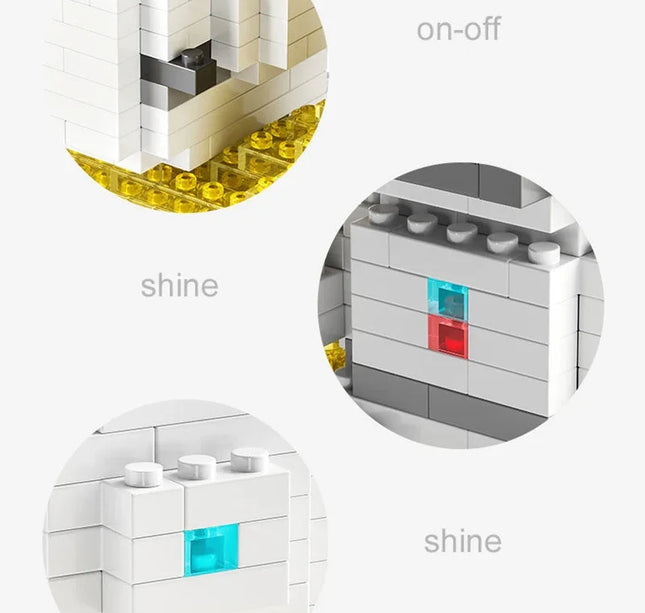 Knew Built Luminous Astronaut Moon Blocks – LED Micro Brick Building Set for Adults & Educational Tech Toy
