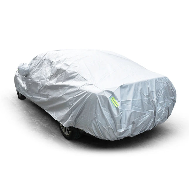 Universal Outdoor Car Cover – Full Exterior Sunshade & Snow Protection for Hatchback, Sedan & SUV