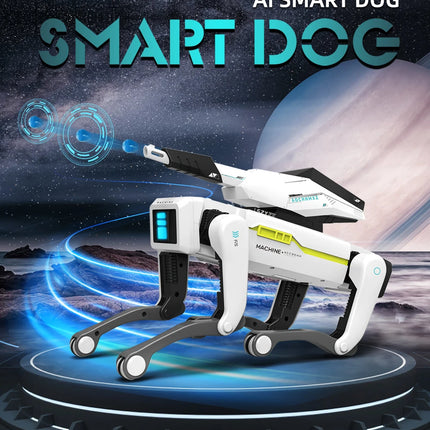 Teeggi RC Intelligent Robot Dog – Multifunctional Bionic Smart Mechanical Pet with Turret Educational Toy Gift