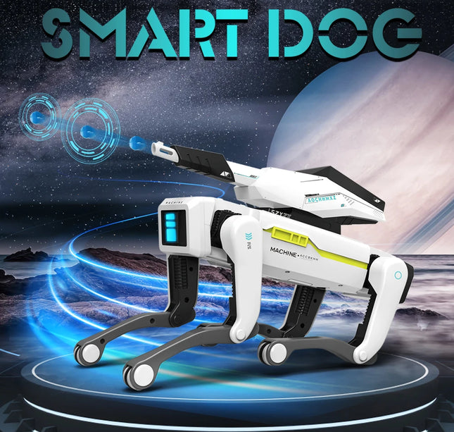 Teeggi RC Intelligent Robot Dog – Multifunctional Bionic Smart Mechanical Pet with Turret Educational Toy Gift