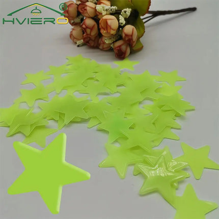 Luminous Star Wall Stickers – 50/100pcs 3cm Glow Decor for Kids & Parties