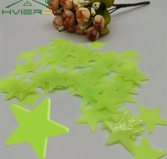 Luminous Star Wall Stickers – 50/100pcs 3cm Glow Decor for Kids & Parties