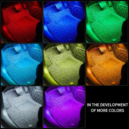 LED Car Ambient Light Kit – RGB Interior Strip with Music, Remote & App Control