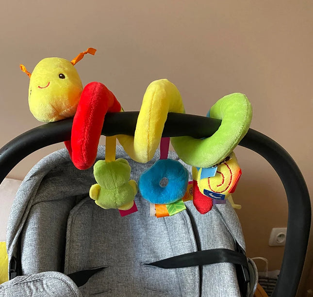 Baby Crib Hanging Rattles Toys Car Seat Toy Soft Mobiles Stroller Crib Cot Spiral Toy Pram Hanging Dolls for Babies Newborn Gift