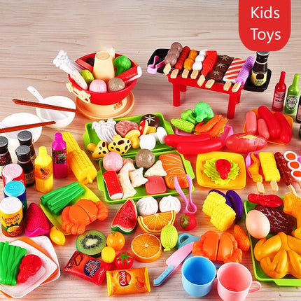 Kids Pretend Kitchen Playset – Simulation BBQ & Cooking Toys for Girls Educational Play House Fun