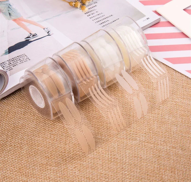 600pcs Double Fold Eyelid Tape – Invisible Self-Adhesive Lace Stickers for Eyelid Lift & Under Eye Beauty Tool
