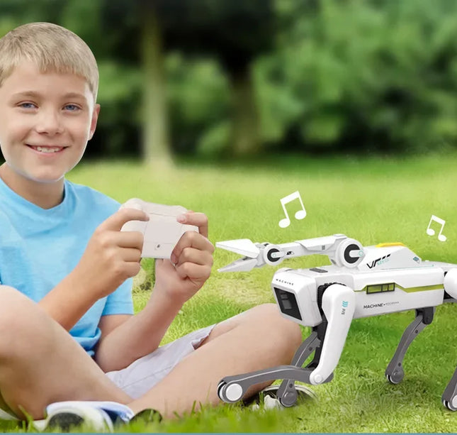 Teeggi RC Intelligent Robot Dog – Multifunctional Bionic Smart Mechanical Pet with Turret Educational Toy Gift