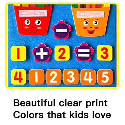 Felt Learning Board Children Toys Educational DIY Toy Addition Subtraction Finger Arithmetic Teaching Enlightenment Board