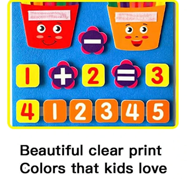 Felt Learning Board Children Toys Educational DIY Toy Addition Subtraction Finger Arithmetic Teaching Enlightenment Board