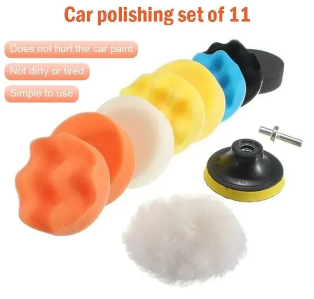 Polishing Sponge Plate Set Imitation Plush Waxing Angle Grinding Cleaning Sponge Wheel Car Beauty Set Electric Drill Polishing