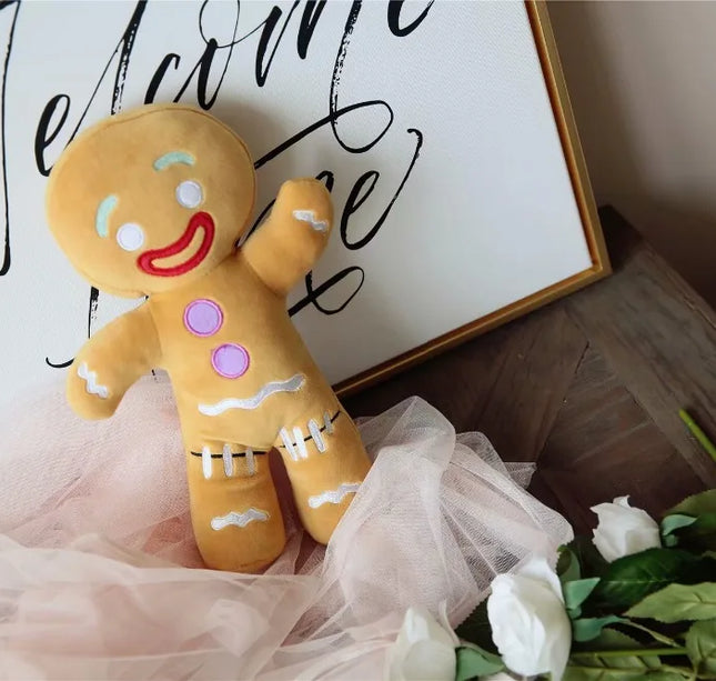 Gingerbread Man Plush Toy – Soft Stuffed Cookie Doll for Room Decoration & Birthday Gifts