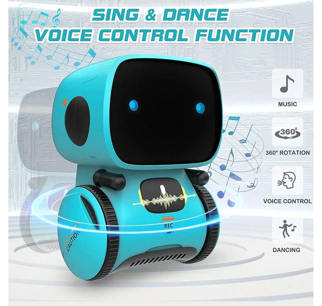 Intelligent RC Robot Toy – Interactive Voice & Touch Control with Russian, English & Spanish Versions for Educational Play