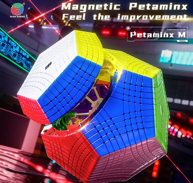 [Picube] DianSheng Galaxy Petaminx 9x9x9 Magnetic 9x9 Megaminx Magic Cube Stickerless Dodecahedron Profession Speed Puzzle