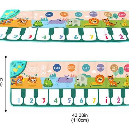 Coolplay Musical Piano Mat – Floor Keyboard with 8 Animal Sounds for Toddlers & Baby Educational Play