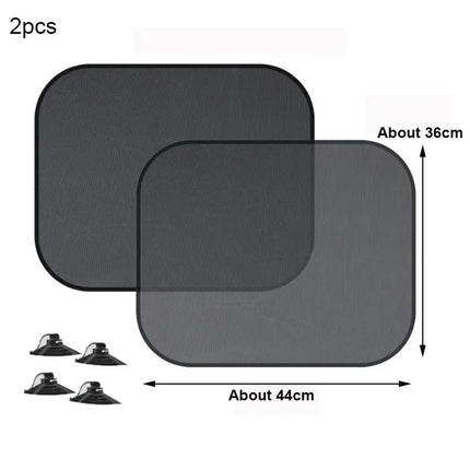 2pcs Car Window Sunshade – SEAMETAL UV Shield Curtains for Front & Rear Windows