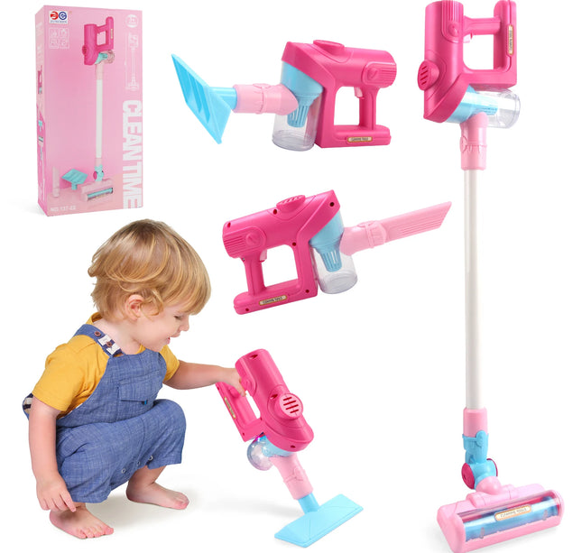 Electric Mini Vacuum With Light and Music Cleaner Simulation Housework Dust Catcher Educational Pretend Play Toys for Kids Gifts