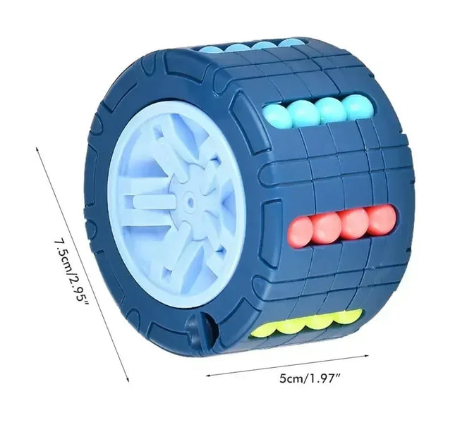 3D Cylinder Cube Toy Magical Bean Gyro Rotate Slide Puzzle Games Relieve Stress Children Educational Montessori Infant Toys Gift