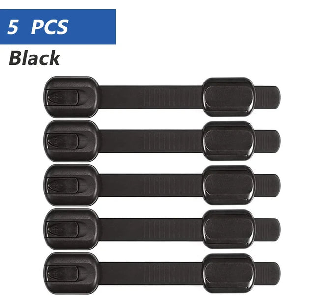 Child Safety Locks – Adhesive Baby Proofing Straps for Cabinets, Drawers & Doors