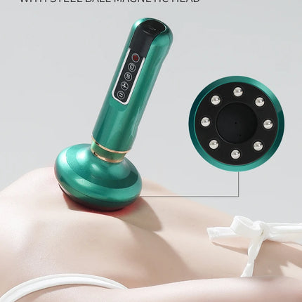 Tricolor Electric Massager GuaSha Anti Cellulite Vacuum Suction Cup Beauty Health Scraping Infrared Heat Slimming Massage Thera