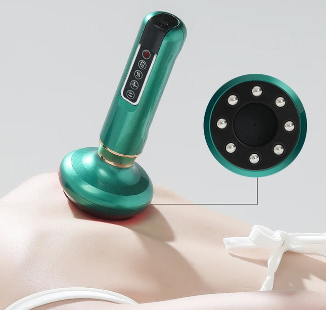 Tricolor Electric Massager GuaSha Anti Cellulite Vacuum Suction Cup Beauty Health Scraping Infrared Heat Slimming Massage Thera