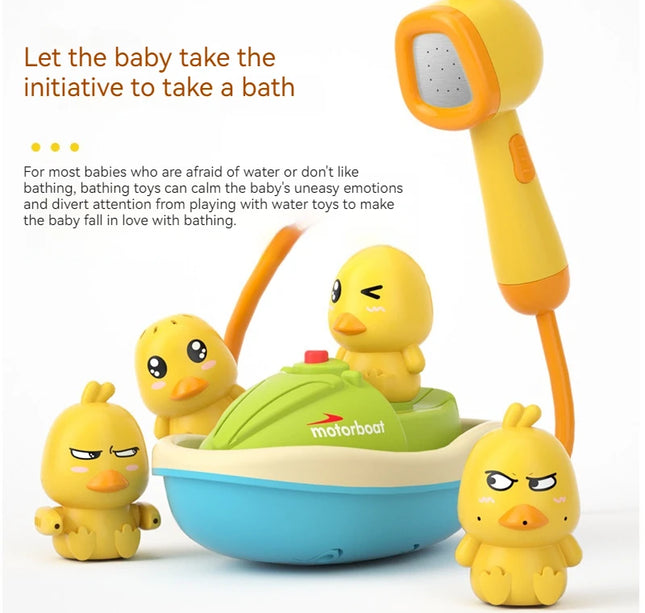 Automatic Water Spray Duck Toy – Sensory Bath Gift for Toddlers & Babies
