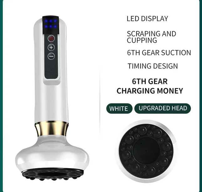 Tricolor Electric Massager GuaSha Anti Cellulite Vacuum Suction Cup Beauty Health Scraping Infrared Heat Slimming Massage Thera
