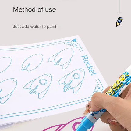 100x80cm Magic Water Drawing Mat – Reusable Doodle Board with Pens Montessori Educational Toy for Kids Gifts