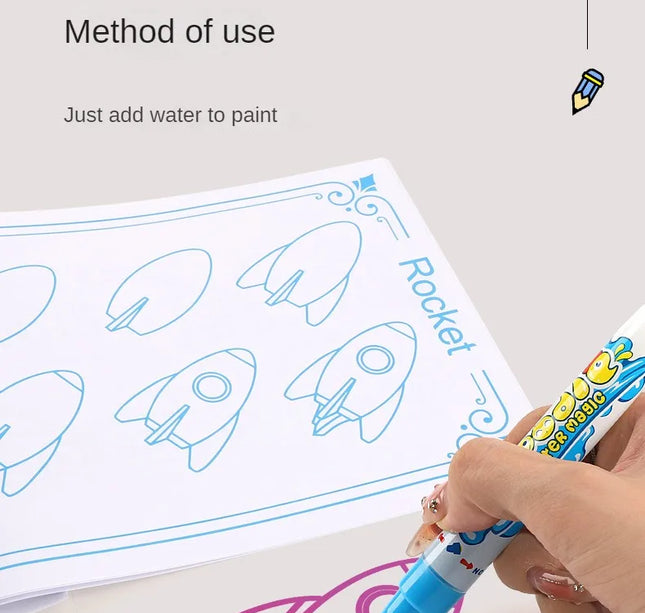 100x80cm Magic Water Drawing Mat – Reusable Doodle Board with Pens Montessori Educational Toy for Kids Gifts