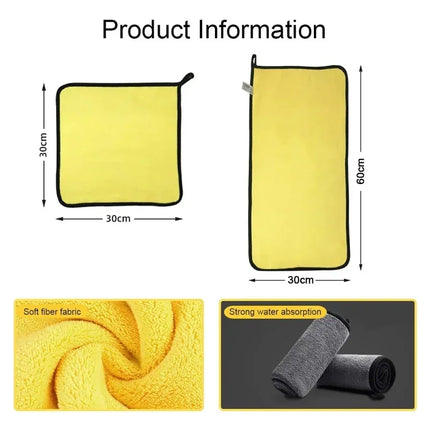Car Cleaning Microfiber Towel – Soft Drying & Care Cloth for Detailing (30x30/60cm)