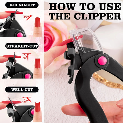 Acrylic Nail Clipper Adjustable Stainless Steel Cutter Trimmer for Nail Art Beauty Salon Tool Manicure Project