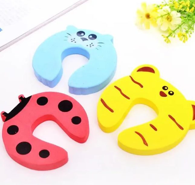 Cartoon Door Stopper – 2/5pcs Anti-Pinch Lock for Child Safety & Finger Protection