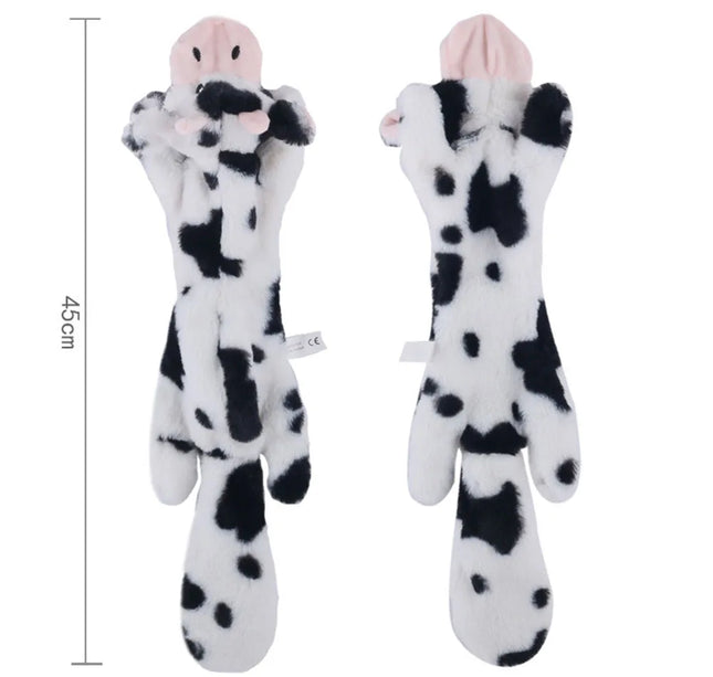 Funny Simulated Animal No Stuffing Dog Toy with Squeakers Durable Stuffingless Plush Squeaky Dog Chew Toy Crinkle Pet Squeak Toy