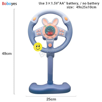 Infant Electric Steering Wheel Toy – Simulation Light & Sound Educational Vocal Toy for Stroller Play