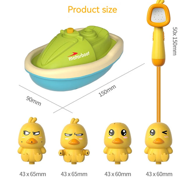 Automatic Water Spray Duck Toy – Sensory Bath Gift for Toddlers & Babies