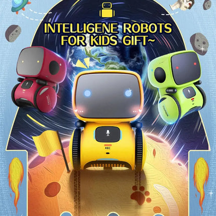 Intelligent RC Robot Toy – Interactive Voice & Touch Control with Russian, English & Spanish Versions for Educational Play