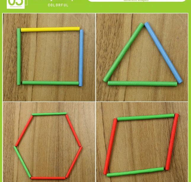 Children's math teaching aids, counting sticks, arithmetic learning box, wooden educational toys, Montessori education